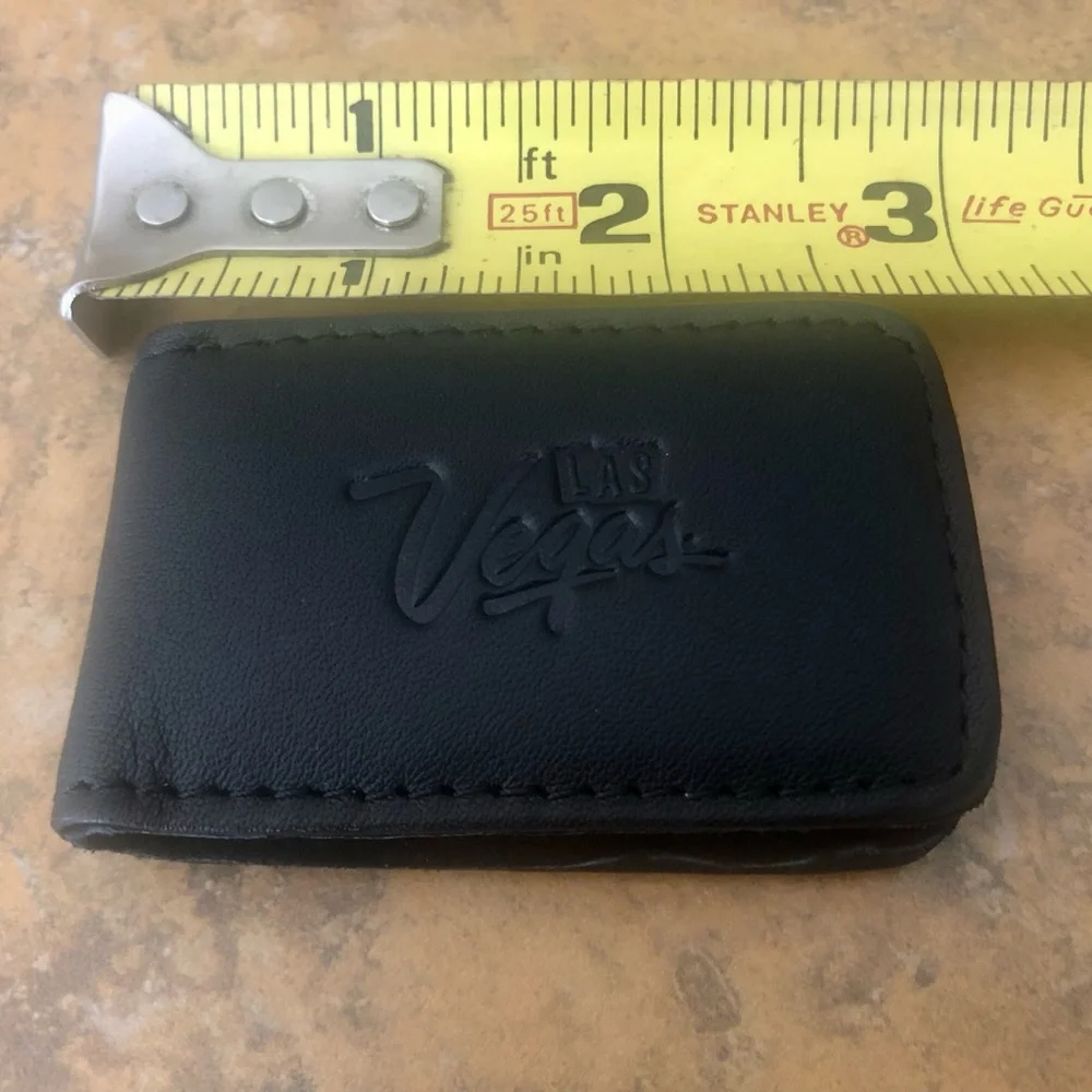 NIB Las Vegas Leather Money Clip
